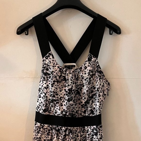 Theory Black Pink Silk Sleeveless Dress with Pockets - Women's 6 - Picture 2 of 6